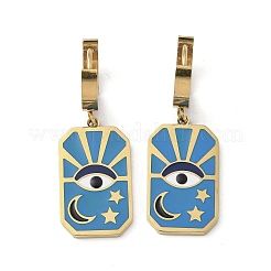 304 Stainless Steel Enamel Hoop Earrings for Women&nbsp;STAS-Z105-01G-04