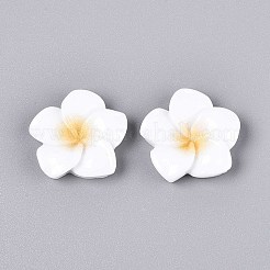 Plumeria Flower Opaque Resin Cabochons&nbsp;CRES-T025-30A-02