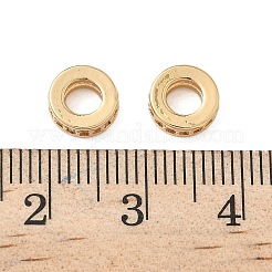 Brass Micro Pave Cubic Zirconia Beads&nbsp;KK-S350-06G