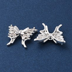 Brass Micro Pave Clear Cubic Zirconia Pendants&nbsp;KK-G491-04S