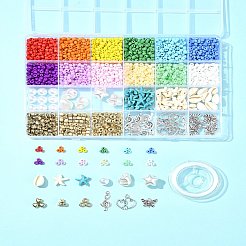 DIY Ocean Beach Theme Glass Seed Beaded Stretch Jewelry Set Kits&nbsp;DIY-FS0006-90