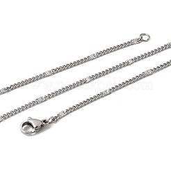 12Pcs 2.2MM 304 Stainless Steel Textured Twisted Chain Necklaces for Men Women&nbsp;NJEW-H093-20P-01