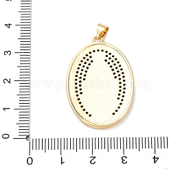 Brass Micro Pave Cubic Zirconia Pendants&nbsp;KK-K408-62G