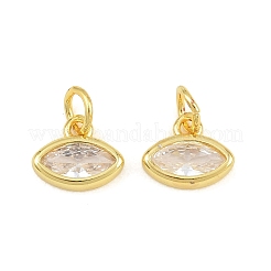 Brass Pave Cubic Zirconia Charms&nbsp;CU-CBA3D67-11G