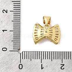 Brass Micro Pave Clear Cubic Zirconia Pendants&nbsp;KK-I360-011G-02