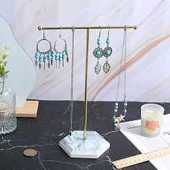 1 Set Golden Plated T Bar Iron Key Storage Jewelry Rack&nbsp;ODIS-SC0001-03B