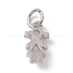Brass Micro Pave Cubic Zirconia Charms&nbsp;ZIRC-F132-22P