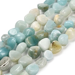 Natural Flower Amazonite Beads Strands&nbsp;G-P568-C18-01