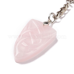 Natural Rose Quartz Sailor's Knot Pendant Keychain&nbsp;KEYC-E038-03P-05