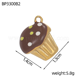 304 Stainless Steel Enamel Pendants&nbsp;STAS-OY010-98G