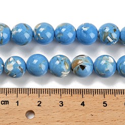 Assembled Synthetic Stone and Trochus Shell Beads Strands&nbsp;G-B128-08D-08