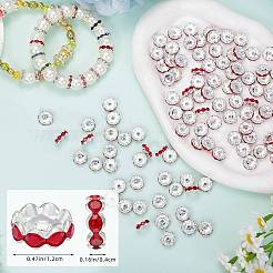 120Pcs Brass Rhinestone Spacer Beads&nbsp;FIND-SZ0003-65B