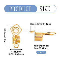 10Pcs Alloy Dreadlocks Beads&nbsp;FIND-TA0008-53C