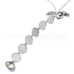 Alloy Pendant Necklaces&nbsp;NJEW-H031-01C-AS