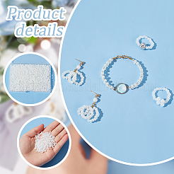 1500Pcs 6/0 Opaque Colours Rainbow Plated Round Glass Seed Beads&nbsp;SEED-PH0001-74