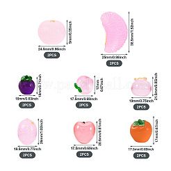 16pcs 8 styles Luminous Resin Fruit Display Decorations&nbsp;DJEW-TA0001-16