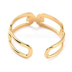 Ion Plating(IP) 304 Stainless Steel Finger Rings&nbsp;RJEW-L102-08G