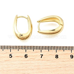 U-Shaped Brass Hoop Earrings&nbsp;EJEW-Z121-04G
