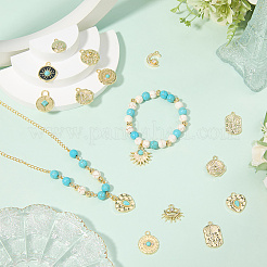 24Pcs 12 Styles Rack Plating Alloy Pendants&nbsp;FIND-SC0014-98