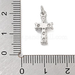 Rack Plating Brass Clear Cubic Zirconia Pendants&nbsp;KK-M293-13P