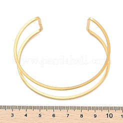 Ion Plating(IP) 304 Stainless Steel Hollow Open Cuff Bangles for Women&nbsp;BJEW-S155-04G