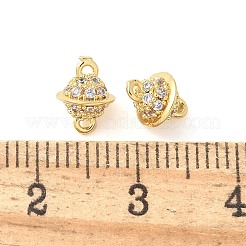 Brass Micro Pave Cubic Zirconia Connector Charms&nbsp;KK-U056-36G