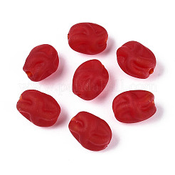 Frosted Handmade Lampwork Beads Strands&nbsp;LAMP-T023-28G