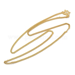 Brass Curb Chain Necklaces&nbsp;KK-F891-20G