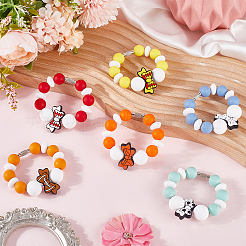 6Pcs Silicone Wine Glass Charms&nbsp;HJEW-SC00131