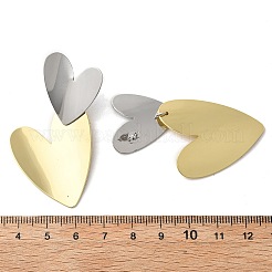 Brass Dangle Stud Earrings&nbsp;EJEW-S262-09GP