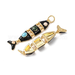 Brass Enamel Pendants&nbsp;KK-C143-44A-G05