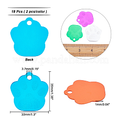 18Pcs 9 Colors Aluminum Alloy Pendants&nbsp;ALUM-AR0001-02