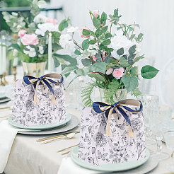 Floral Printed Paper Gift Tote Bags&nbsp;ABAG-WH0044-82A