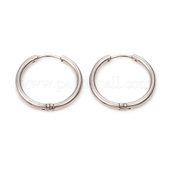 Tarnish Resistant 201 Stainless Steel Huggie Hoop Earrings&nbsp;LS-EJEW-L250-01K-P