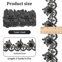 5Yards Polyester Embroider Lace Ribbon&nbsp;OCOR-GF0005-63