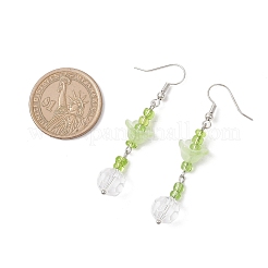 Glass Flower Dangle Earrings&nbsp;EJEW-JE06537