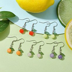 5Pairs 5 Colors Acrylic Dangle Earrings&nbsp;EJEW-JE05750