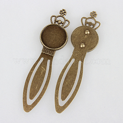 Iron Bookmark Cabochon Settings&nbsp;X-PALLOY-N0084-27AB-NF