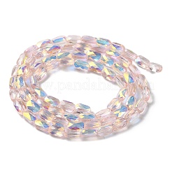 Transparent Electroplate Glass Beads Strands&nbsp;X-GLAA-Q099-G01-07