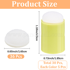 30Pcs 6 Colors Plastic Finger Sponge Daubers for Painting&nbsp;AJEW-CP0011-12