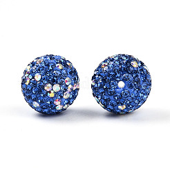 Polymer Clay Pave Rhinestone Beads&nbsp;RB-T018-01B