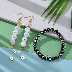 48Pcs 2 Size 2 colors Brass Spacer Beads Set&nbsp;KK-LS0001-03