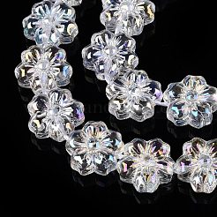 Transparent Electroplate Glass Beads Strands&nbsp;EGLA-N012-17