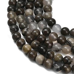 Natural Volcanic Agate Beads Strands&nbsp;G-G305-A01-6mm
