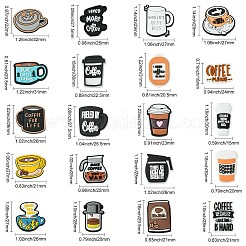40Pcs 20 Styles Coffee Style PVC Cabochons&nbsp;KY-CJ0002-02