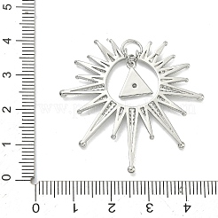 Brass Micro Pave Clear Cubic Zirconia Pendants&nbsp;KK-D229-04P