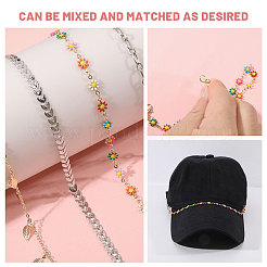 6Pcs 2 Styles Zinc Alloy Cap Chain&nbsp;HJEW-GL0001-22