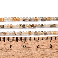 Natural Gold Rutilated Quartz Beads Strands&nbsp;G-RM241221-K2