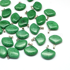 Fan Natural & Synthetic Mixed Stone Pendants&nbsp;G-Q358-M