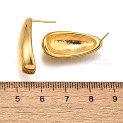 Ion Plating(IP) 304 Stainless Steel Teardrop Stud Earrings for Women&nbsp;EJEW-K244-10G